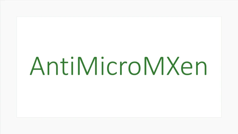 grüner Schriftzug des Projekttitels "AntiMicroMXen"