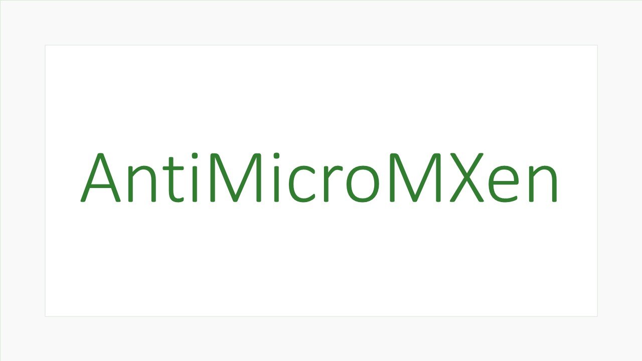 grüner Schriftzug des Projekttitels "AntiMicroMXen"