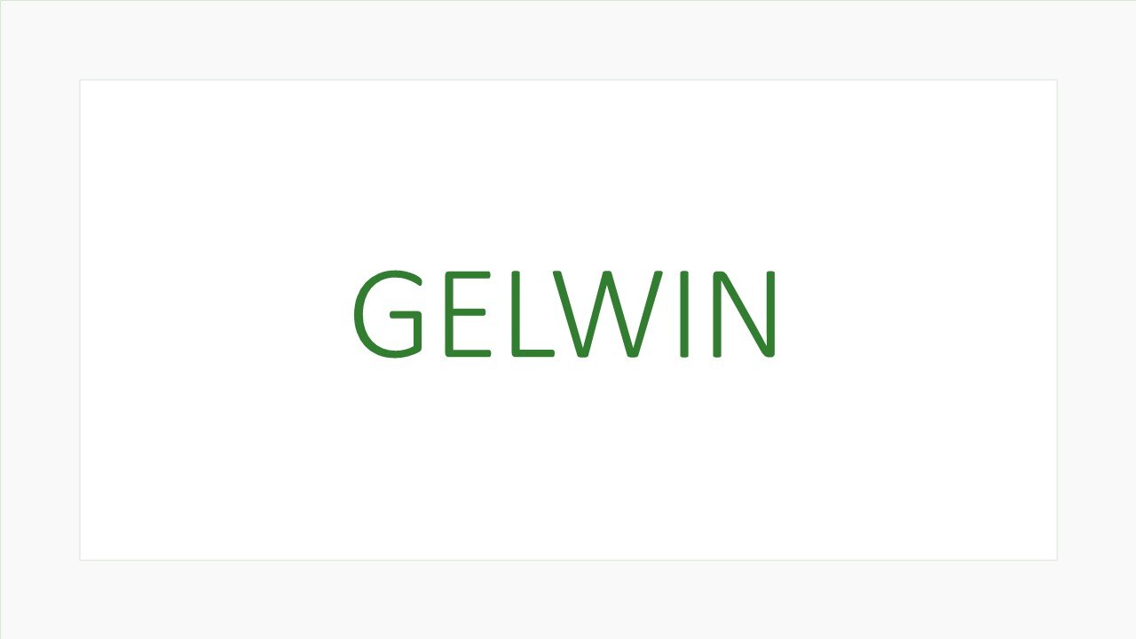 grüner Schriftzug des Projekttitels "GELWIN"