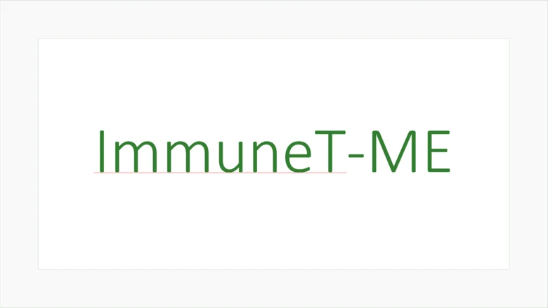 Auf weißem Hintergrund steht in grüner Schrift der Begriff ‚ImmuneT-Me'‘