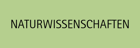 Grüne Kachen mit Aufschrift "Naturwissenschaften"