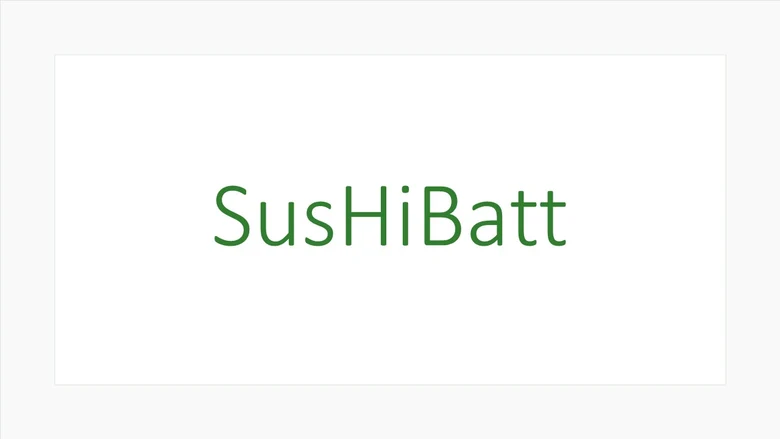 grüner Schriftzug des Projekttitels "SusHiBatt"