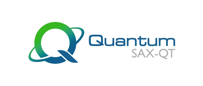 grünblaues Q mit diagonalem Ring und dem Schriftzug Quantum SAS-QT